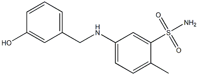 5-{[(3-hydroxyphenyl)methyl]amino}-2-methylbenzene-1-sulfonamide Structure