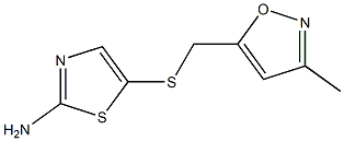 5-{[(3-methyl-1,2-oxazol-5-yl)methyl]sulfanyl}-1,3-thiazol-2-amine,,结构式