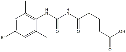 5-{[(4-bromo-2,6-dimethylphenyl)carbamoyl]amino}-5-oxopentanoic acid Structure