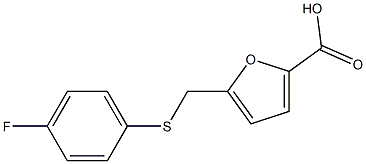 5-{[(4-fluorophenyl)thio]methyl}-2-furoic acid Structure