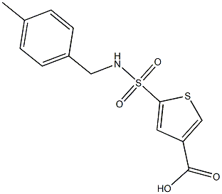 5-{[(4-methylphenyl)methyl]sulfamoyl}thiophene-3-carboxylic acid Structure