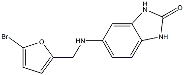 5-{[(5-bromofuran-2-yl)methyl]amino}-2,3-dihydro-1H-1,3-benzodiazol-2-one Structure