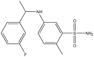 5-{[1-(3-fluorophenyl)ethyl]amino}-2-methylbenzene-1-sulfonamide,,结构式