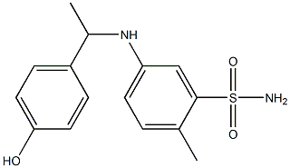5-{[1-(4-hydroxyphenyl)ethyl]amino}-2-methylbenzene-1-sulfonamide Structure