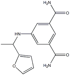 5-{[1-(furan-2-yl)ethyl]amino}benzene-1,3-dicarboxamide 化学構造式