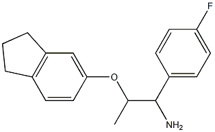 5-{[1-amino-1-(4-fluorophenyl)propan-2-yl]oxy}-2,3-dihydro-1H-indene 结构式