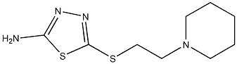 5-{[2-(piperidin-1-yl)ethyl]sulfanyl}-1,3,4-thiadiazol-2-amine Struktur