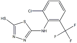 5-{[2-chloro-6-(trifluoromethyl)phenyl]amino}-1,3,4-thiadiazole-2-thiol Structure