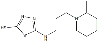 5-{[3-(2-methylpiperidin-1-yl)propyl]amino}-1,3,4-thiadiazole-2-thiol,,结构式