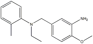 5-{[ethyl(2-methylphenyl)amino]methyl}-2-methoxyaniline 结构式