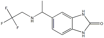 5-{1-[(2,2,2-trifluoroethyl)amino]ethyl}-2,3-dihydro-1H-1,3-benzodiazol-2-one,,结构式