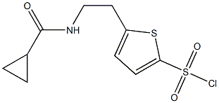 5-{2-[(cyclopropylcarbonyl)amino]ethyl}thiophene-2-sulfonyl chloride 结构式