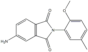 5-amino-2-(2-methoxy-5-methylphenyl)-2,3-dihydro-1H-isoindole-1,3-dione,,结构式