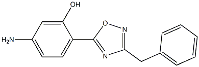 5-amino-2-(3-benzyl-1,2,4-oxadiazol-5-yl)phenol 化学構造式