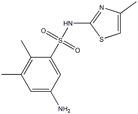 5-amino-2,3-dimethyl-N-(4-methyl-1,3-thiazol-2-yl)benzene-1-sulfonamide Structure