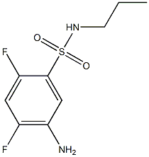 5-amino-2,4-difluoro-N-propylbenzene-1-sulfonamide 化学構造式
