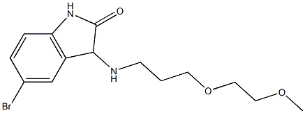 5-bromo-3-{[3-(2-methoxyethoxy)propyl]amino}-2,3-dihydro-1H-indol-2-one|