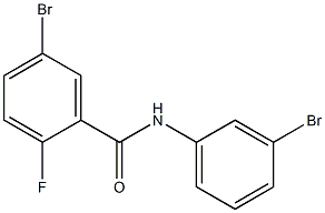 5-bromo-N-(3-bromophenyl)-2-fluorobenzamide,,结构式