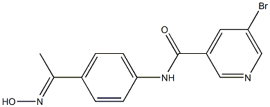 5-bromo-N-{4-[1-(hydroxyimino)ethyl]phenyl}pyridine-3-carboxamide Struktur