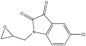 5-chloro-1-(oxiran-2-ylmethyl)-2,3-dihydro-1H-indole-2,3-dione,,结构式