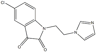 5-chloro-1-[2-(1H-imidazol-1-yl)ethyl]-2,3-dihydro-1H-indole-2,3-dione Struktur