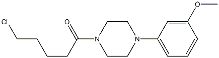 5-chloro-1-[4-(3-methoxyphenyl)piperazin-1-yl]pentan-1-one 结构式