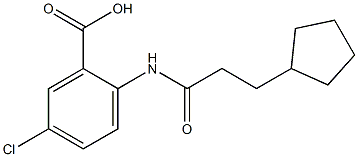  5-chloro-2-(3-cyclopentylpropanamido)benzoic acid