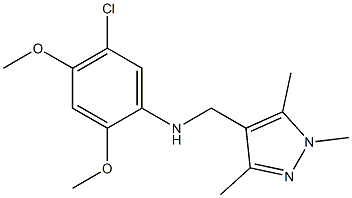 5-chloro-2,4-dimethoxy-N-[(1,3,5-trimethyl-1H-pyrazol-4-yl)methyl]aniline Struktur