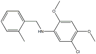 5-chloro-2,4-dimethoxy-N-[(2-methylphenyl)methyl]aniline,,结构式