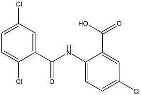 5-chloro-2-[(2,5-dichlorobenzene)amido]benzoic acid,,结构式