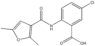 5-chloro-2-[(2,5-dimethyl-3-furoyl)amino]benzoic acid Struktur