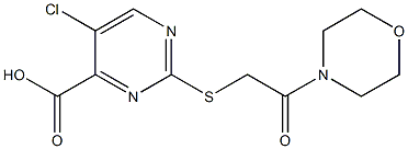 5-chloro-2-[(2-morpholin-4-yl-2-oxoethyl)thio]pyrimidine-4-carboxylic acid Struktur