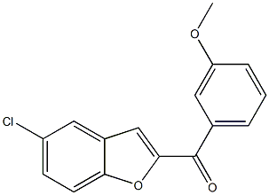 5-chloro-2-[(3-methoxyphenyl)carbonyl]-1-benzofuran,,结构式