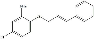 5-chloro-2-[(3-phenylprop-2-en-1-yl)sulfanyl]aniline 结构式