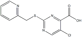 5-chloro-2-[(pyridin-2-ylmethyl)thio]pyrimidine-4-carboxylic acid Structure