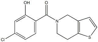 5-chloro-2-{4H,5H,6H,7H-thieno[3,2-c]pyridin-5-ylcarbonyl}phenol Structure