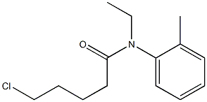 5-chloro-N-ethyl-N-(2-methylphenyl)pentanamide,,结构式