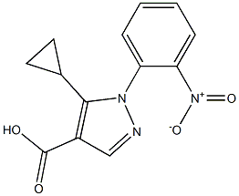 5-cyclopropyl-1-(2-nitrophenyl)-1H-pyrazole-4-carboxylic acid Structure