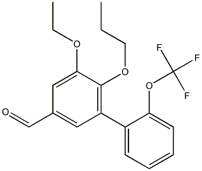 5-ethoxy-6-propoxy-2'-(trifluoromethoxy)-1,1'-biphenyl-3-carbaldehyde 化学構造式