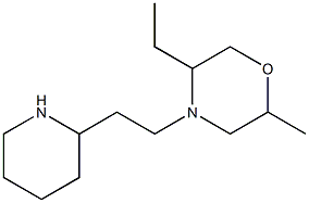 5-ethyl-2-methyl-4-[2-(piperidin-2-yl)ethyl]morpholine,,结构式