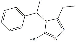 5-ethyl-4-(1-phenylethyl)-4H-1,2,4-triazole-3-thiol Struktur