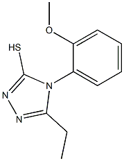 5-ethyl-4-(2-methoxyphenyl)-4H-1,2,4-triazole-3-thiol 化学構造式