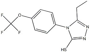 5-ethyl-4-[4-(trifluoromethoxy)phenyl]-4H-1,2,4-triazole-3-thiol 化学構造式