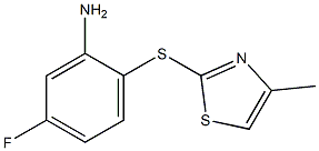 5-fluoro-2-[(4-methyl-1,3-thiazol-2-yl)sulfanyl]aniline|