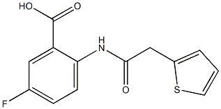 5-fluoro-2-[(thien-2-ylacetyl)amino]benzoic acid 结构式