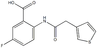5-fluoro-2-[2-(thiophen-3-yl)acetamido]benzoic acid Structure