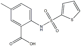 5-methyl-2-[(thien-2-ylsulfonyl)amino]benzoic acid Struktur