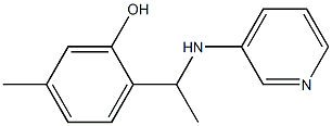 5-methyl-2-[1-(pyridin-3-ylamino)ethyl]phenol,,结构式