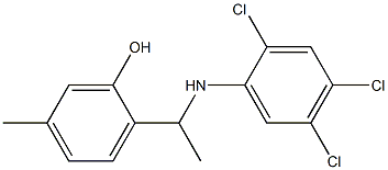 5-methyl-2-{1-[(2,4,5-trichlorophenyl)amino]ethyl}phenol,,结构式