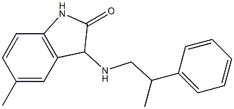 5-methyl-3-[(2-phenylpropyl)amino]-2,3-dihydro-1H-indol-2-one 结构式